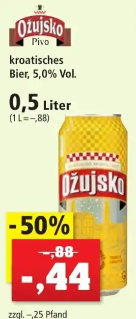 Thomas Philipps Ožujsko Pivo kroatisches Bier 0,5 Liter Angebot