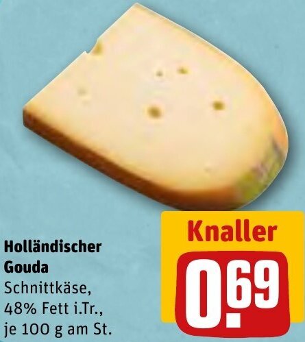 REWE Holländischer Gouda Schnittkäse 100 g Angebot