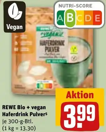 REWE REWE Bio + vegan Haferdrink Pulver 300-g-Btl. Angebot