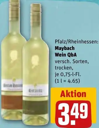 REWE Maybach Wein QbA 0,75 L-Fl. Angebot