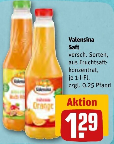 REWE Valensina Saft 1 L-Fl. Angebot