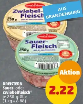 PENNY DREISTERN Sauer- oder Zwiebelfleisch 250-g-Glas Angebot