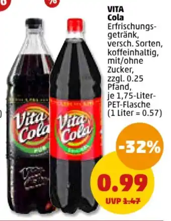 PENNY VITA Cola 1,75-Liter PET-Flasche Angebot