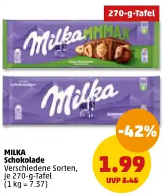 PENNY MILKA Schokolade 270-g-Tafel Angebot