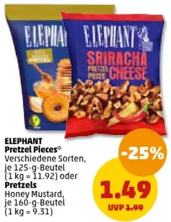 PENNY ELEPHANT Pretzel Pieces 125-g oder Pretzels 160 g Beutel Angebot