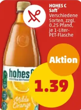 PENNY HOHES C Saft 1 Liter PET Flasche Angebot