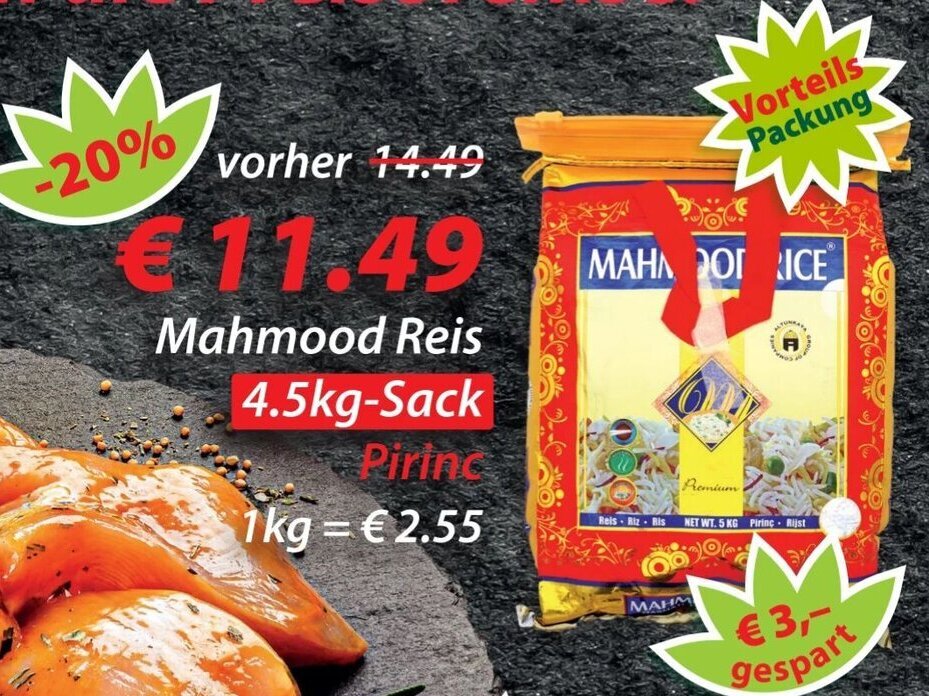 Hepsi-Markt Mahmood Reis 4.5kg-Sack Angebot