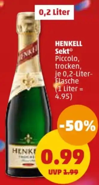 PENNY HENKELL Sekt 0,2-Liter-Flasche Angebot