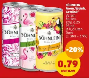 PENNY SÖHNLEIN Arom. Weinh. Getränk 0,2-Liter-Dose Angebot