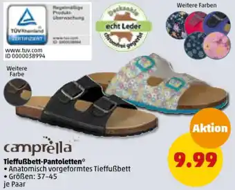 PENNY camprella Tieffußbett-Pantoletten Angebot