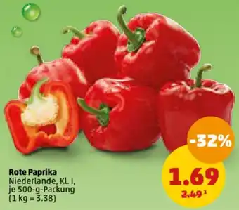 PENNY Rote Paprika 500-g-Packung Angebot