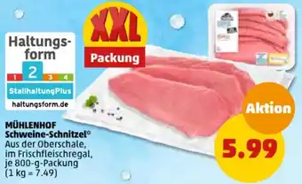 PENNY MÜHLENHOF Schweine-Schnitzel 800-g-Packung Angebot