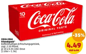 PENNY COCA-COLA Friendspack 10 x 0,33-Liter-Dose Angebot