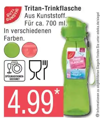 Marktkauf Tritan-Trinkflasche Aus Kunststoff. Für ca. 700 ml. Angebot