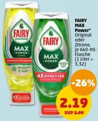 PENNY FAIRY MAX Power 660-ml-Flasche Angebot