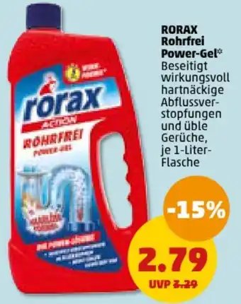 PENNY RORAX Rohrfrei Power-Gel 1-Liter-Flasche Angebot