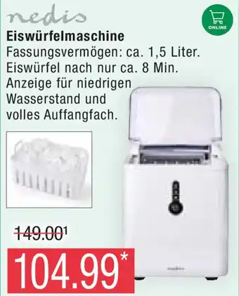 Marktkauf nedis Eiswürfelmaschine Fassungsvermögen: ca. 1,5 Liter. Eiswürfel nach nur ca. 8 Min. Angebot