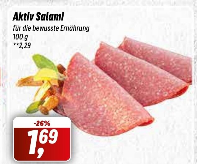 Simmel Aktiv Salami für die bewusste Ernährung 100g Angebot