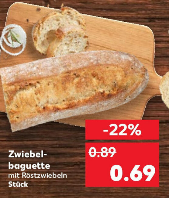 Zwiebel-baguette mit Röstzwiebeln Stück Angebot bei Kaufland Zwiebel-baguette mit Röstzwiebeln Stück Angebot bei Kaufland