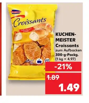 Kaufland KUCHEN-MEISTER Croissants zum Aufbacken 300-g-Packg. (1 kg = 4.97) Angebot