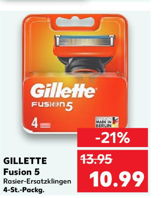 Kaufland GILLETTE Fusion 5 Rasier-Ersatzklingen 4-St.-Packg. Angebot