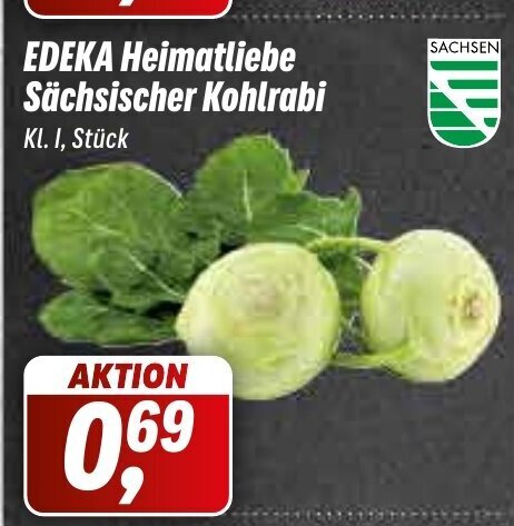 Simmel EDEKA Heimatliebe Sächsischer Kohlrabi Kl. I, Stück Angebot