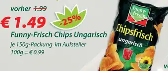 Hepsi-Markt Funny-Frisch Chips Ungarisch 150 g Packung Angebot