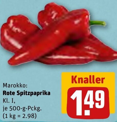 REWE Kaufpark Rote Spitzpaprika 500 g Pckg. Angebot