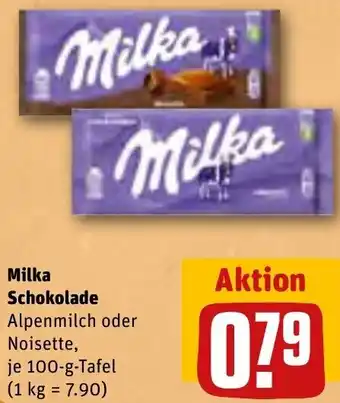 REWE Kaufpark Milka Schokolade 100-g-Tafel Angebot