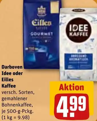 REWE Kaufpark Darboven Idee oder Eilles Kaffee 500 g Pckg. Angebot