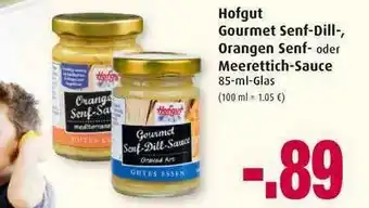 Markant Hofgut Gourmet Senf Dill, Orangen Senf oder Meerettich Sauce Angebot