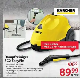 Selgros Kärcher Dampfreiniger Sc2 Easyfix Angebot