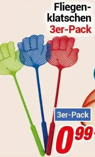 CENTERSHOP Fliegenklatschen 3er-Pack Angebot