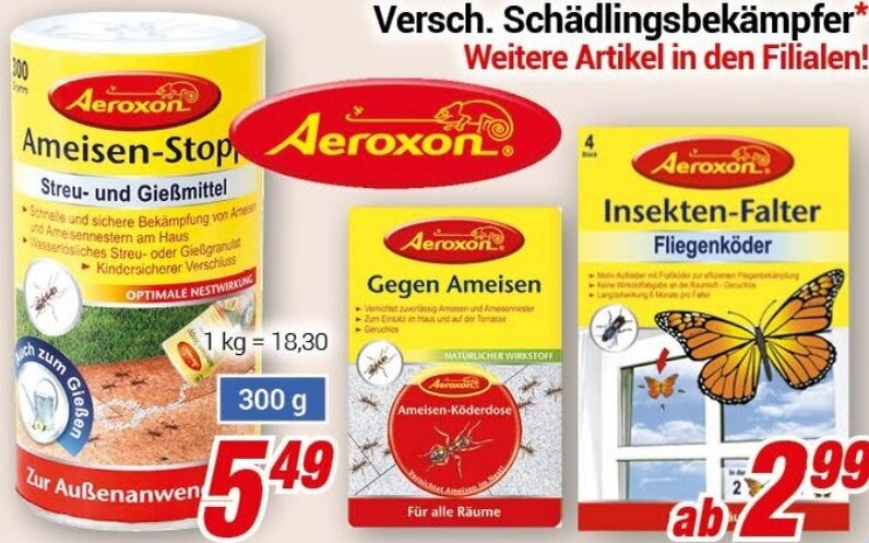 CENTERSHOP Aeroxon Versch. Schädlingsbekämpfer Angebot
