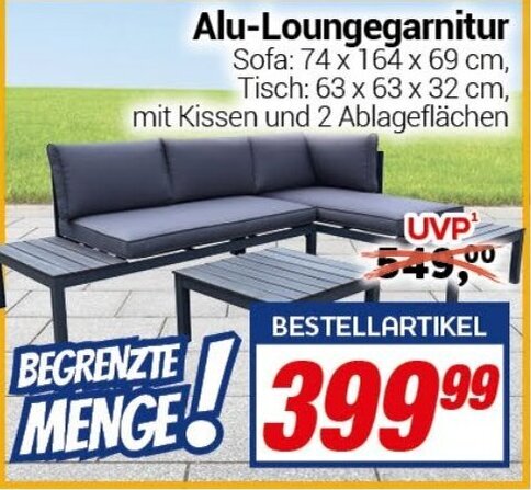 CENTERSHOP Alu-Loungegarnitur Angebot