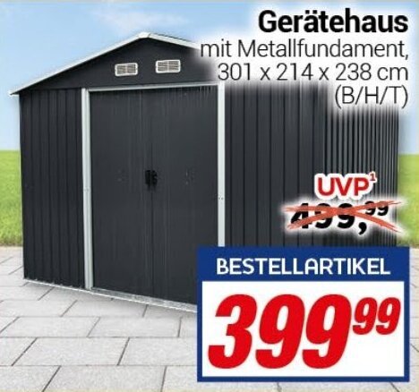 CENTERSHOP Gerätehaus Angebot