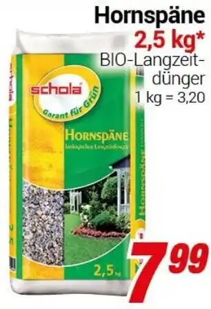 CENTERSHOP schola Hornspäne 2,5 kg Angebot