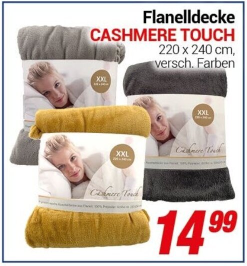 CENTERSHOP Flanelldecke CASHMERE TOUCH Angebot