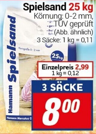 CENTERSHOP Spielsand 25 kg Angebot