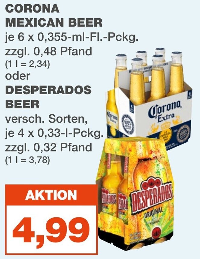 Desperados Beer, 0,33 l