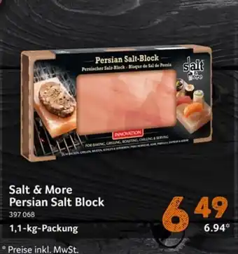 Selgros Salt & More Persian Salt-Block 1,1-kg-Packung Angebot