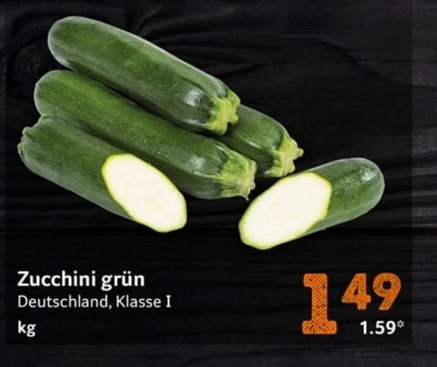 Selgros Zucchini grün kg Angebot