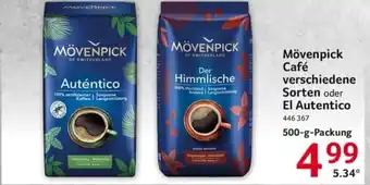 Selgros Mövenpick Café verschiedene Sorten oder El Autentico 500-g-Packung Angebot