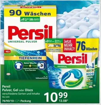 Selgros Persil Pulver, Gel oder Discs 76/90/10 Waschenäschen Angebot