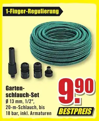 B1 Discount Baumarkt Gartenschlauch-Set 1-Finger-Regulierung Angebot