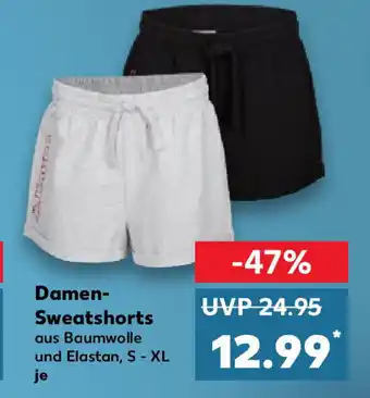 Kaufland Damen- Sweatshorts aus Baumwolle und Elastan, S - XL je Angebot