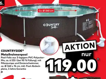 Kaufland COUNTRYSIDEⓇ Metallrahmenpool Ca. 360cm Angebot