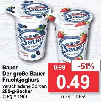 Famila Nord West Bauer Der große Bauer Fruchtjoghurt 250-g-Becher Angebot