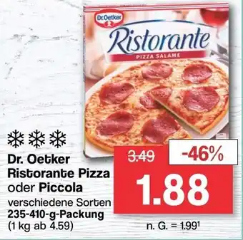 Famila Nord West Dr. Oetker Ristorante Pizza oder Piccola 235-410-g-Packung Angebot