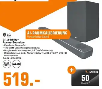 Saturn LG 3.1.2 Dolby Atmos Soundbar Angebot